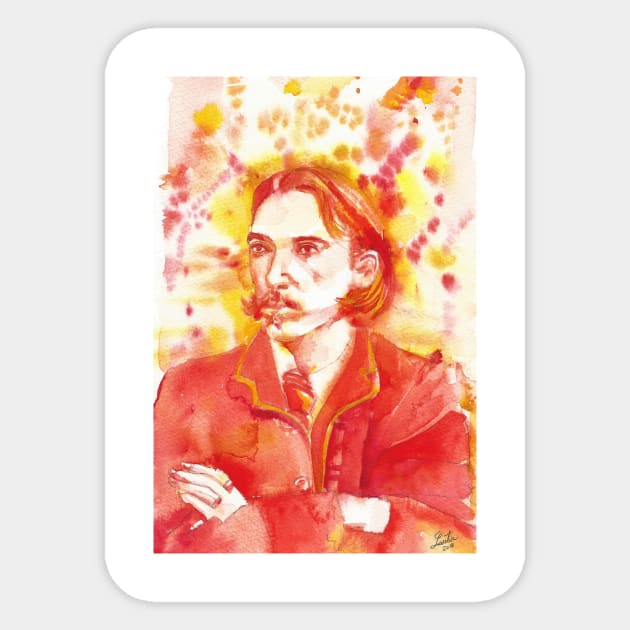 ROBERT LOUIS STEVENSON - watercolor portrait .1 Sticker by lautir